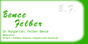 bence felber business card